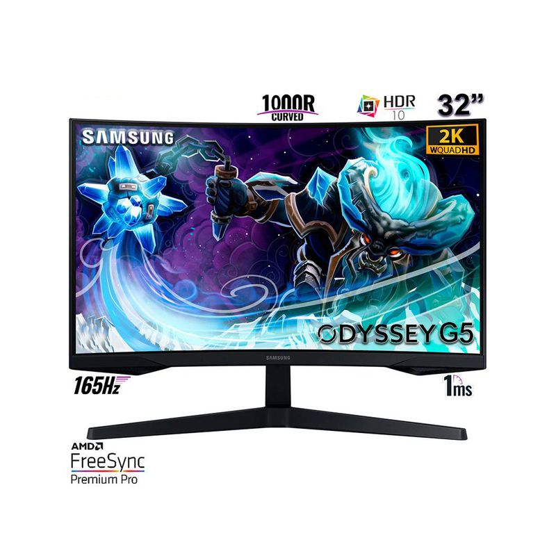 SAMSUNG - MONITOR ODYSSEY G5 165HZ 1MS SAMSUNG 32 2K 165HZ 1MS HDR10 FreeSync