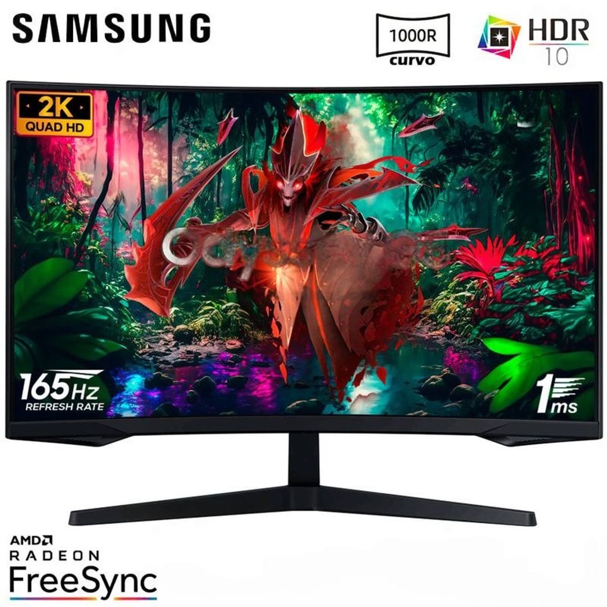 SAMSUNG - Monitor Curvo SAMSUNG ODDYSEY G5 32 QHD 1MS 165HZ FSYNC VA HDR10
