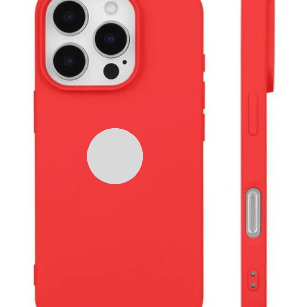 GENERICO - CASE DE SILICONA PARA IPHONE 16 PRO MAX ROJO