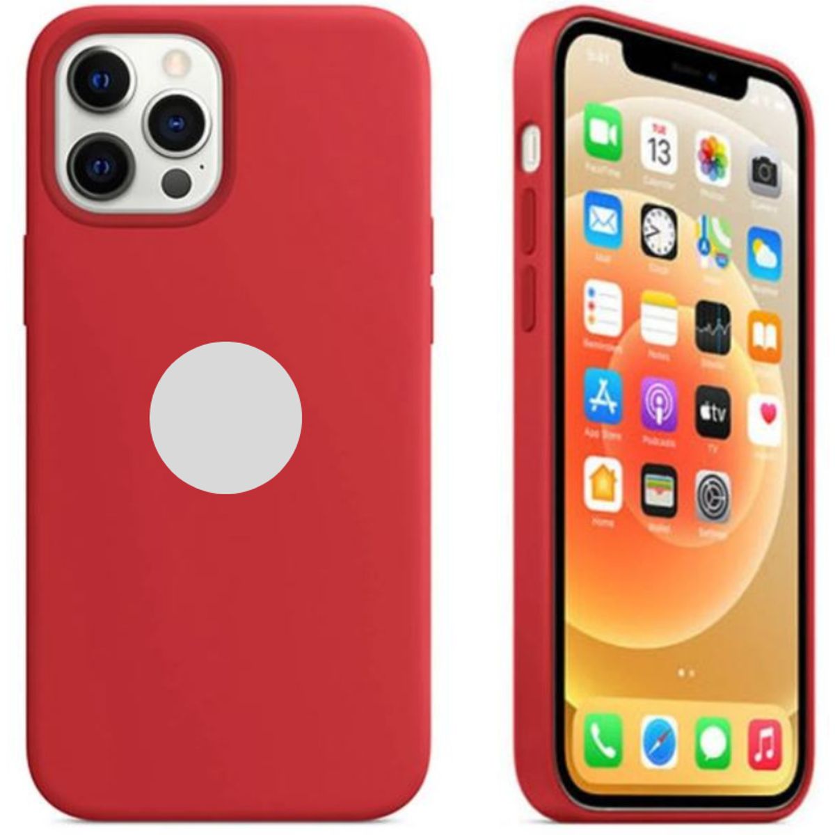 GENERICO - CASE DE SILICONA PARA IPHONE 16 PRO MAX ROJO