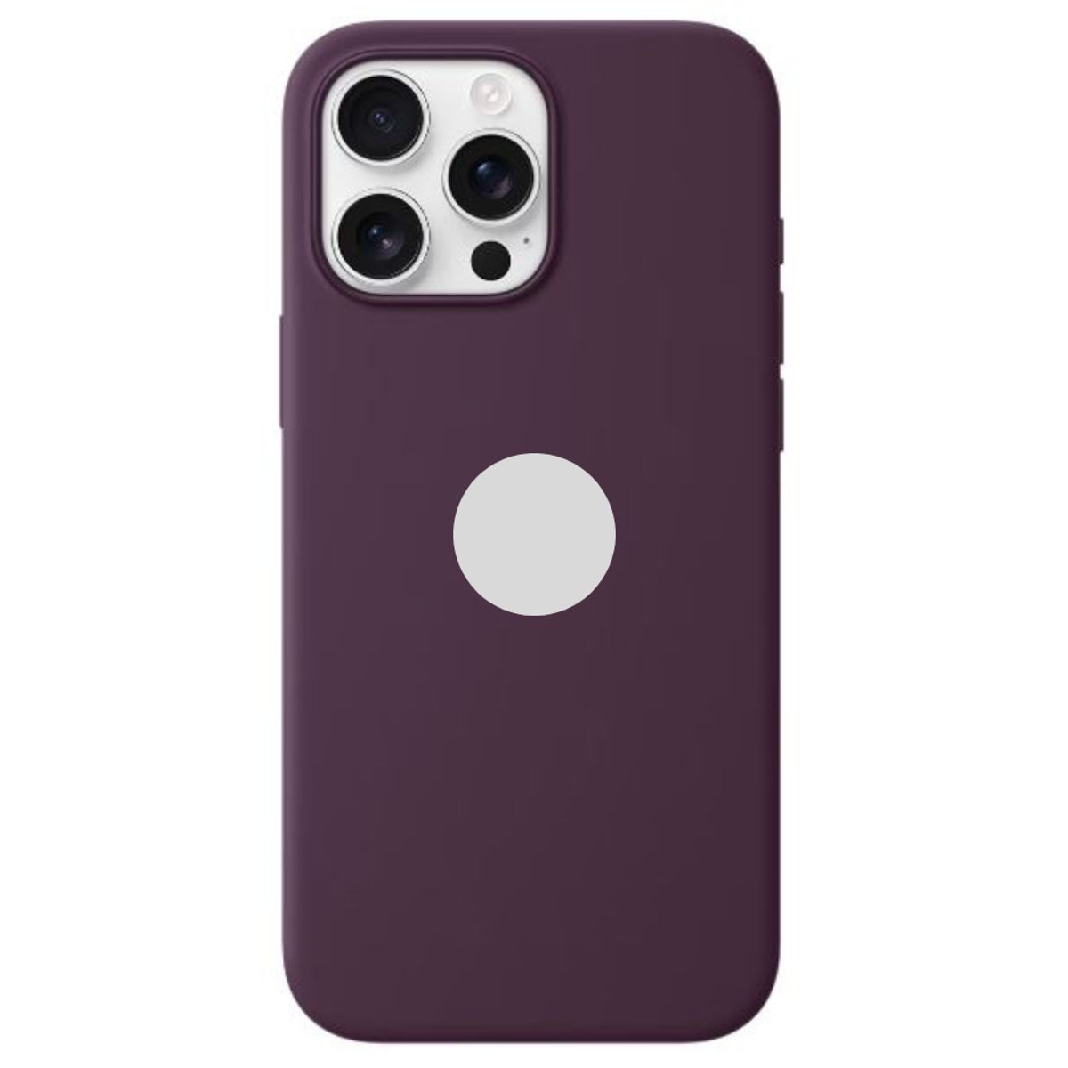 GENERICO - CASE DE SILICONA PARA IPHONE 16 PRO MAX VINO
