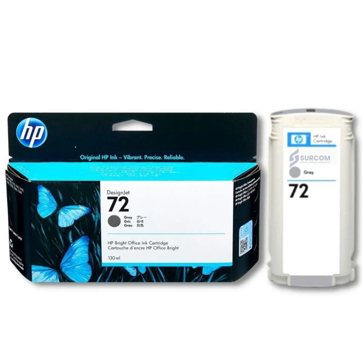 HP - Cartucho de Tinta HP 72 Gray C9374A Original
