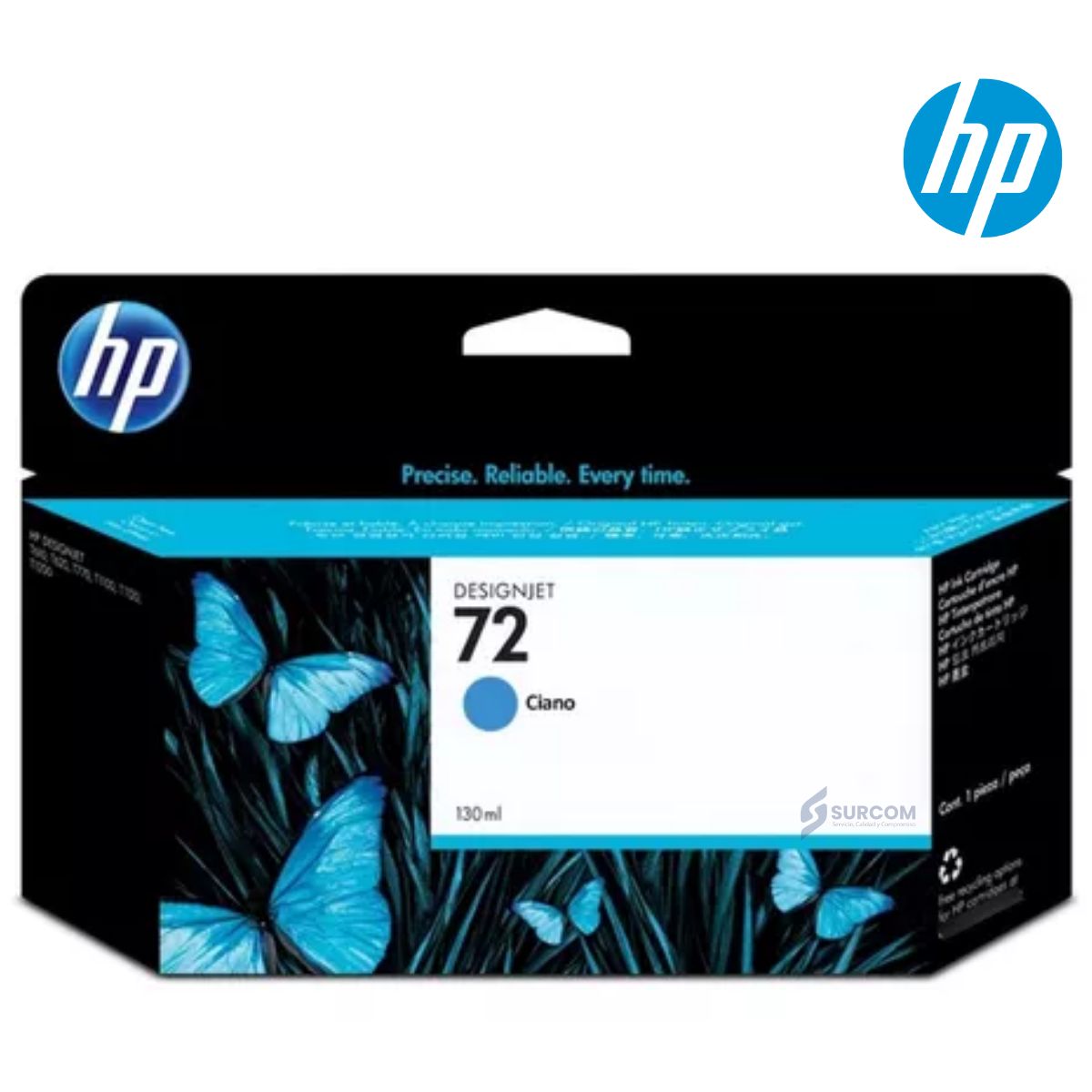 HP - Cartucho de Tinta HP 72 Cyan C9371A Original