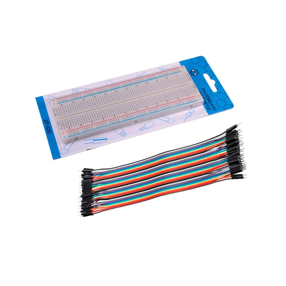 POWER ACOUSTIK - Protoboard 830 puntos Y Cables Para Tus Prototipos De ELECTRONICA