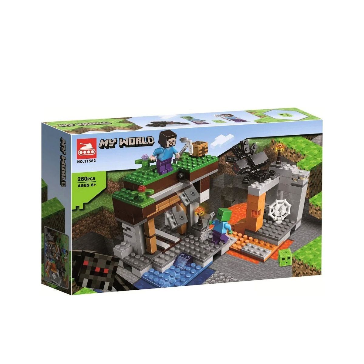 MINECRAFT - Lego Minecraft La Mina Abandonada My World 260 Pcs
