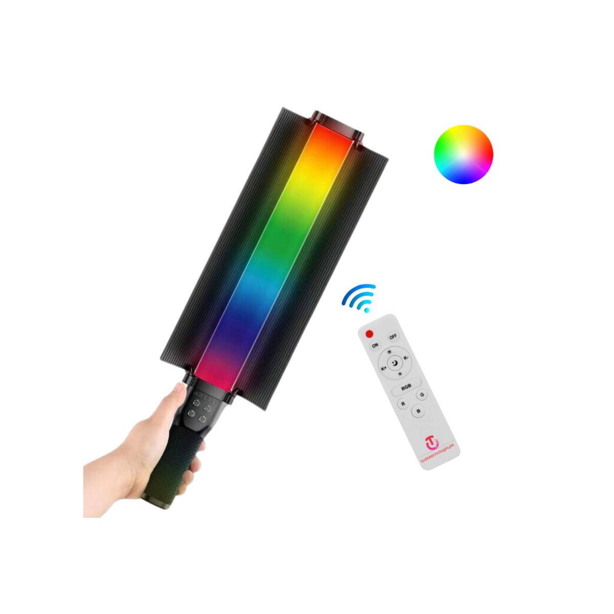 GENERICO - Lampara de Luz LED RGB deMano Fotografía Video Vlog Baihuo city MY7308