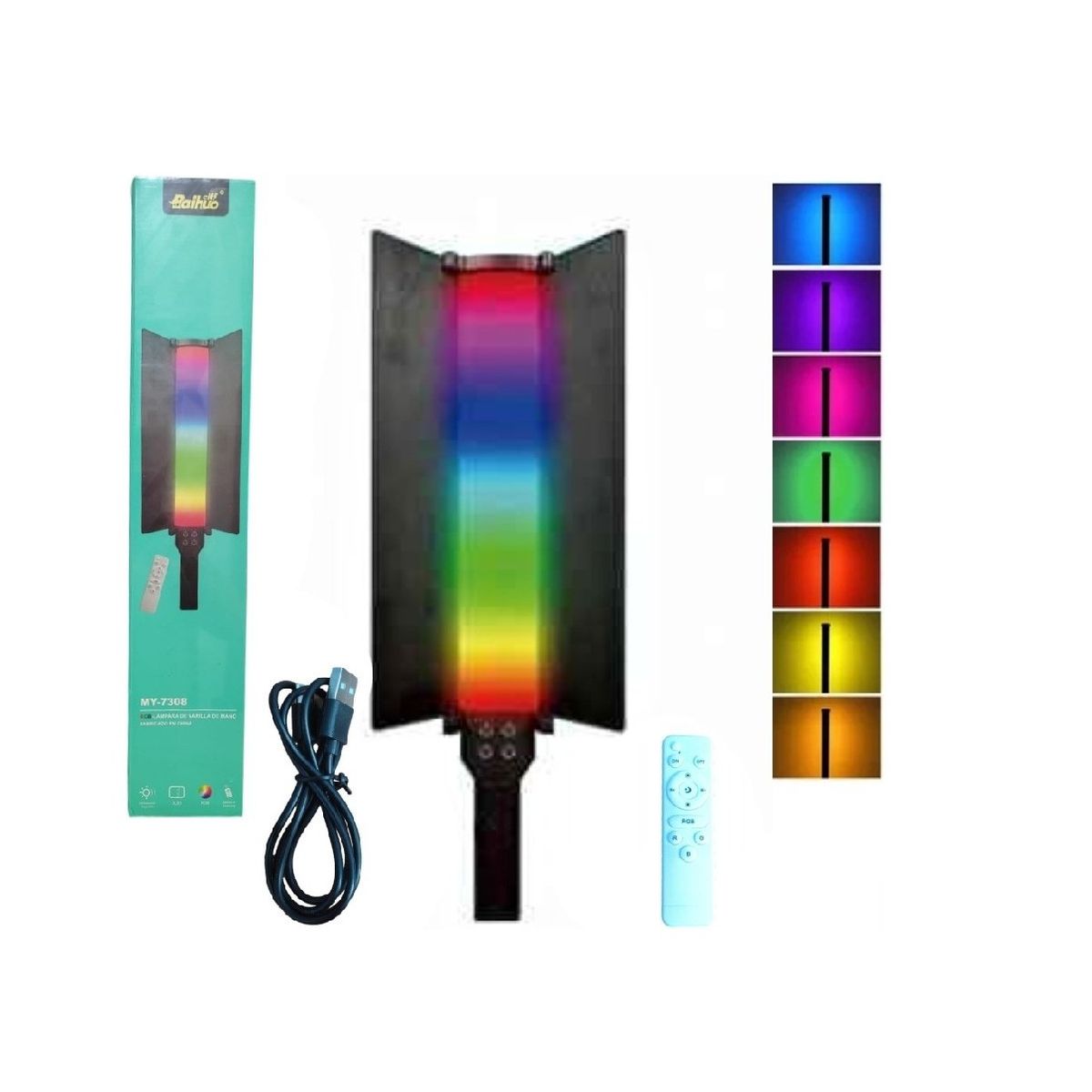 GENERICO - Lampara de Luz LED RGB deMano Fotografía Video Vlog Baihuo city MY7308