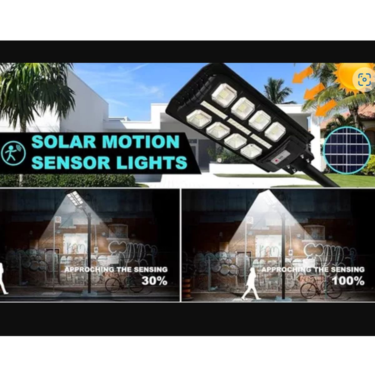 HAWK - LUMINARIA SOLAR 150W sensor de movimiento y remoto -185668