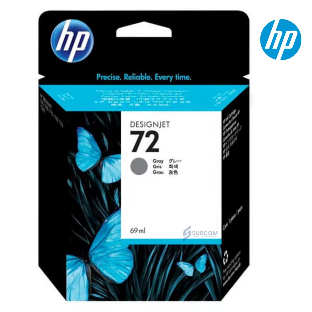 HP - Cartucho HP 72 Gris C9401A Original 69ml