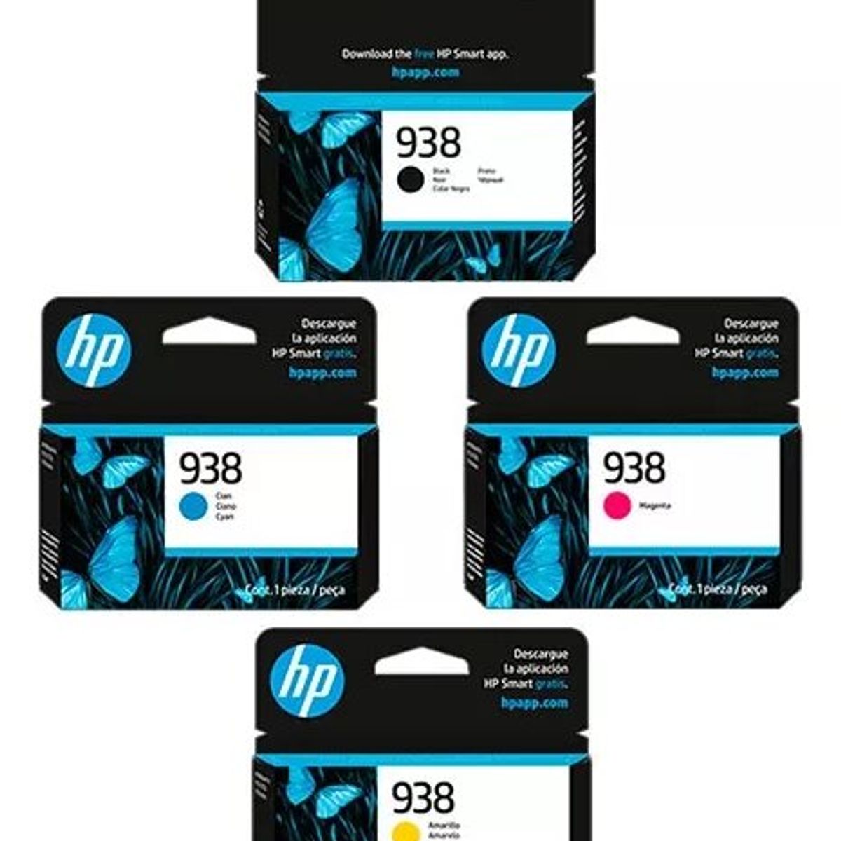 HP - Kit De 4 Cartuchos Originales Hp 938