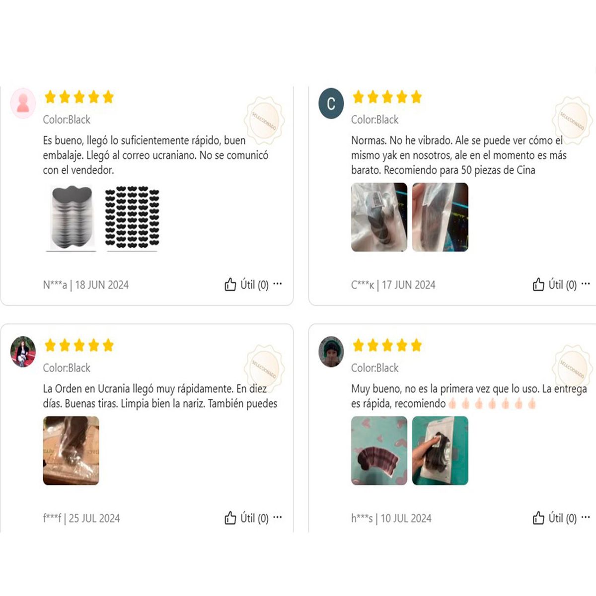 GENERICO - 10 Mascarilla Facial Negra para Eliminar Espinillas