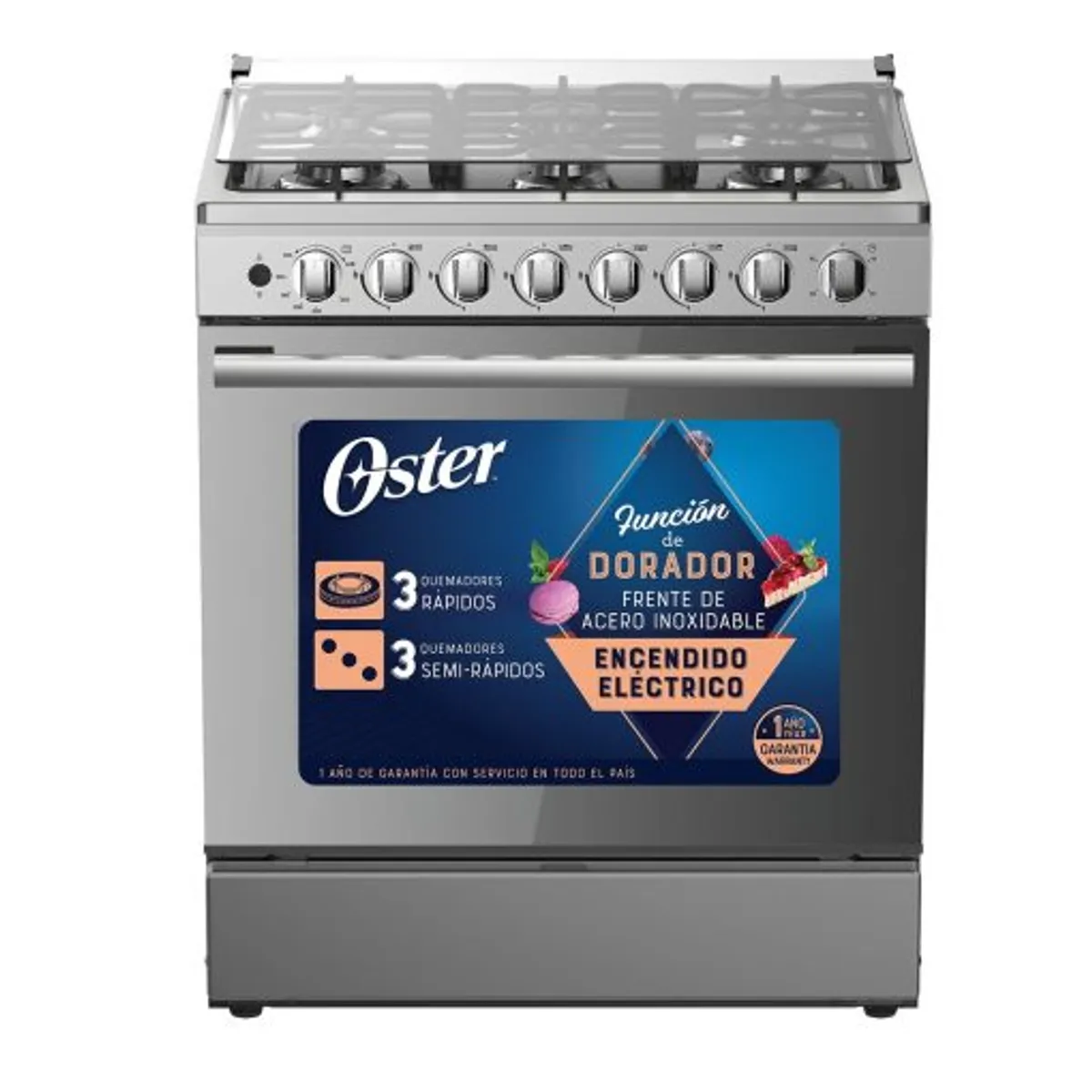 OSTER - Cocina Oster 30″ 6 Quemadores PGSGMICA306HSSGM