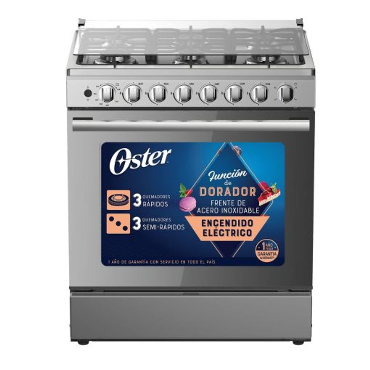 OSTER - Cocina Oster 30″ 6 Quemadores PGSGMICA306HSSGM