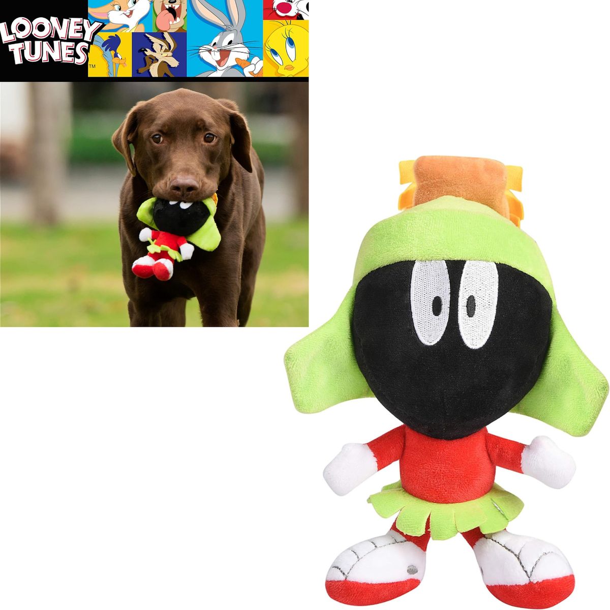 GENERICO - Peluche Marvin The Martian para mascotas - Looney Tunes 18cm