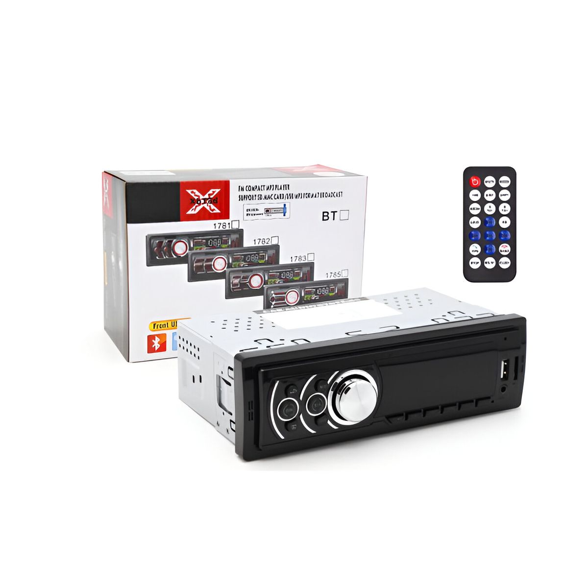 GENERICO - Autoradio Con Pantalla  Led Bluetooth USB Auxiliar +Control