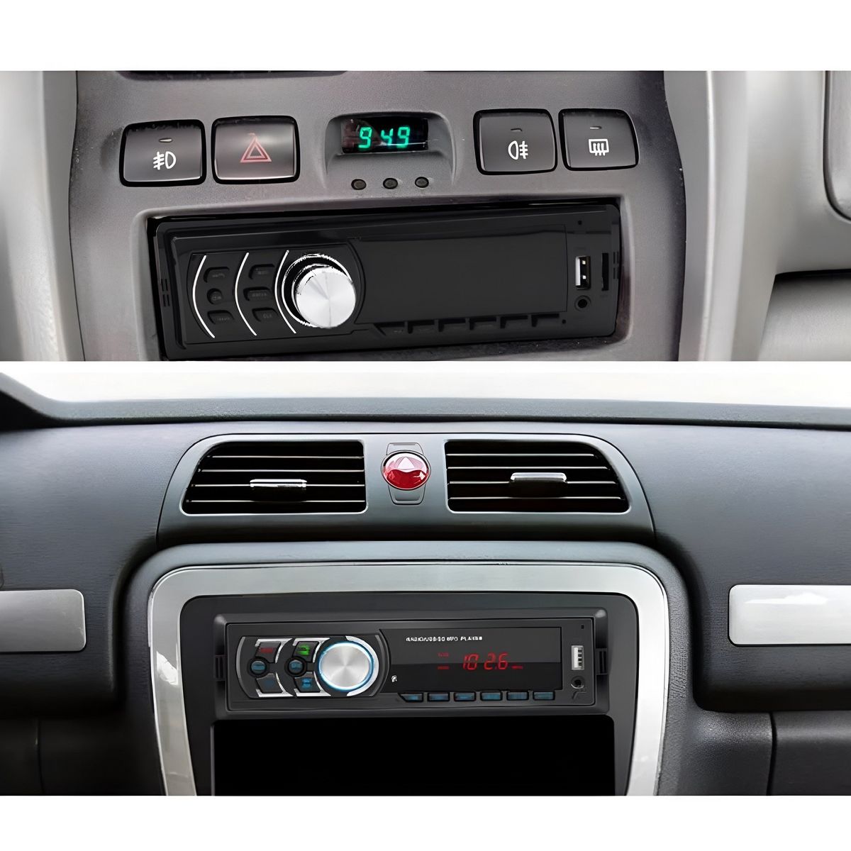 GENERICO - Autoradio Con Pantalla  Led Bluetooth USB Auxiliar +Control