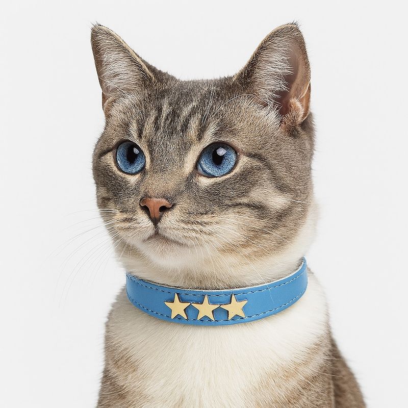 BOBBY - collar para gatos Estrella Miau - celeste