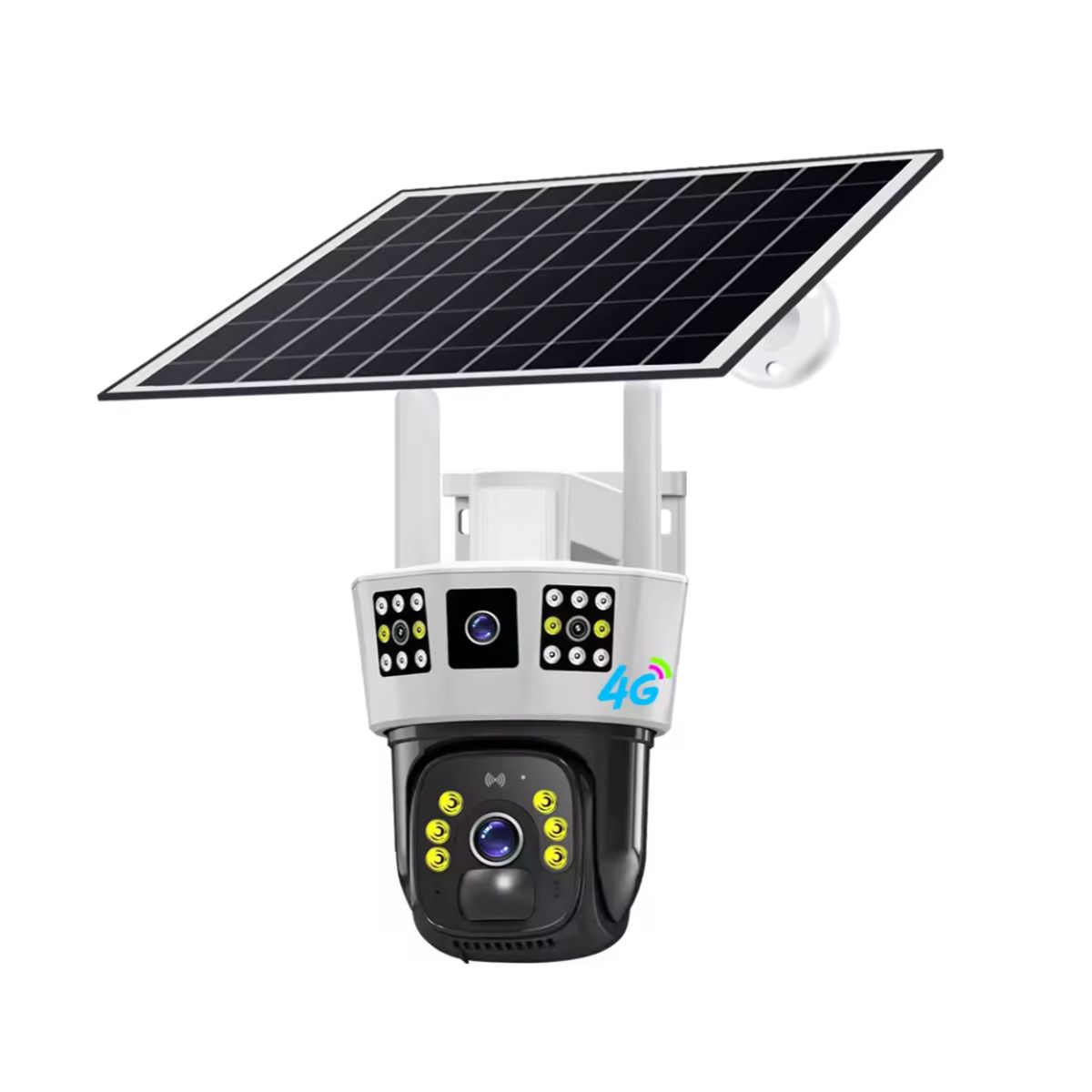 GENERICO - Cámara De Seguridad DOBLE LENTE WIFI Exterior Con Panel solar VCS10