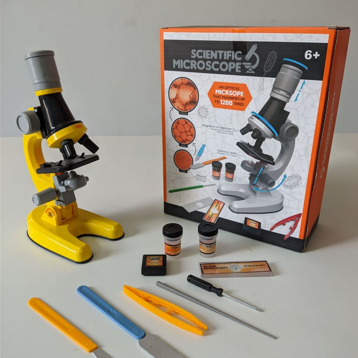 GENERICO - Microscopio Educativo Cientifico Amarillo