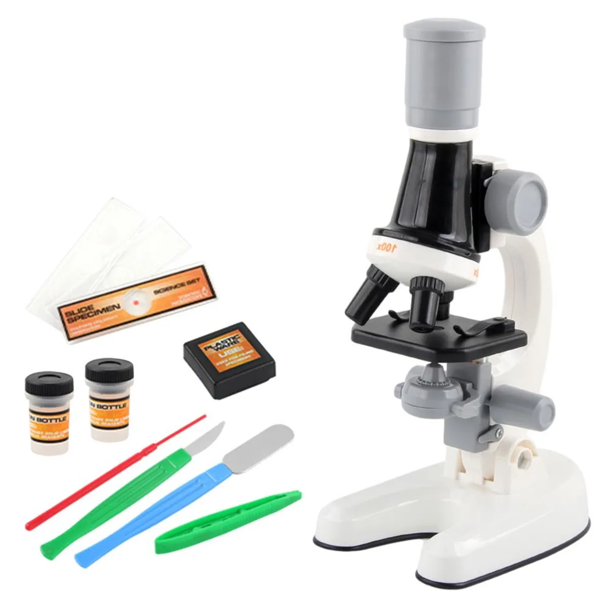 GENERICO - Microscopio Educativo Cientifico Niño Juguete -BLANCO