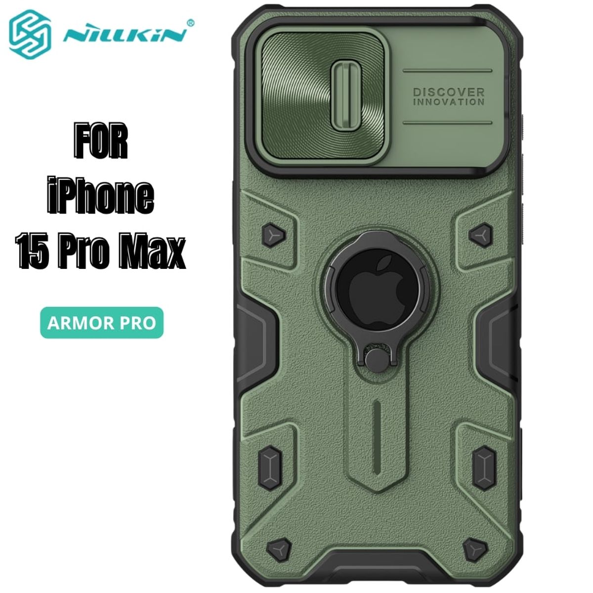 NILLKIN - Case Nillkin Armor Green - iPhone 15 Pro Max