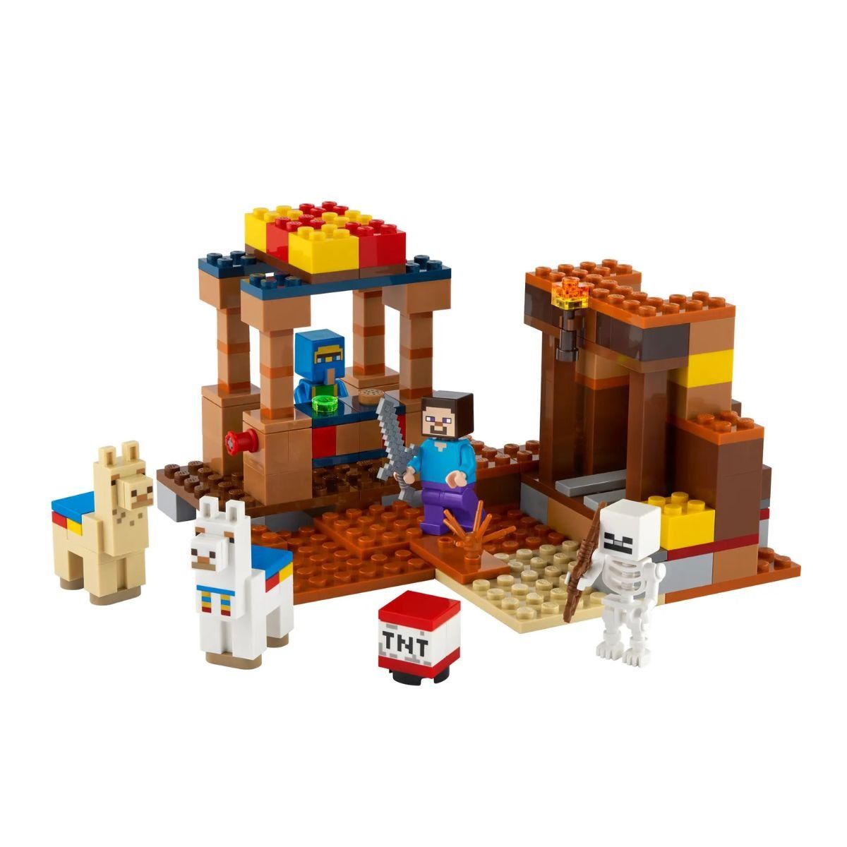 MINECRAFT - Bloques Construcción Minecraft El Puesto Comercial My World 213 Pcs