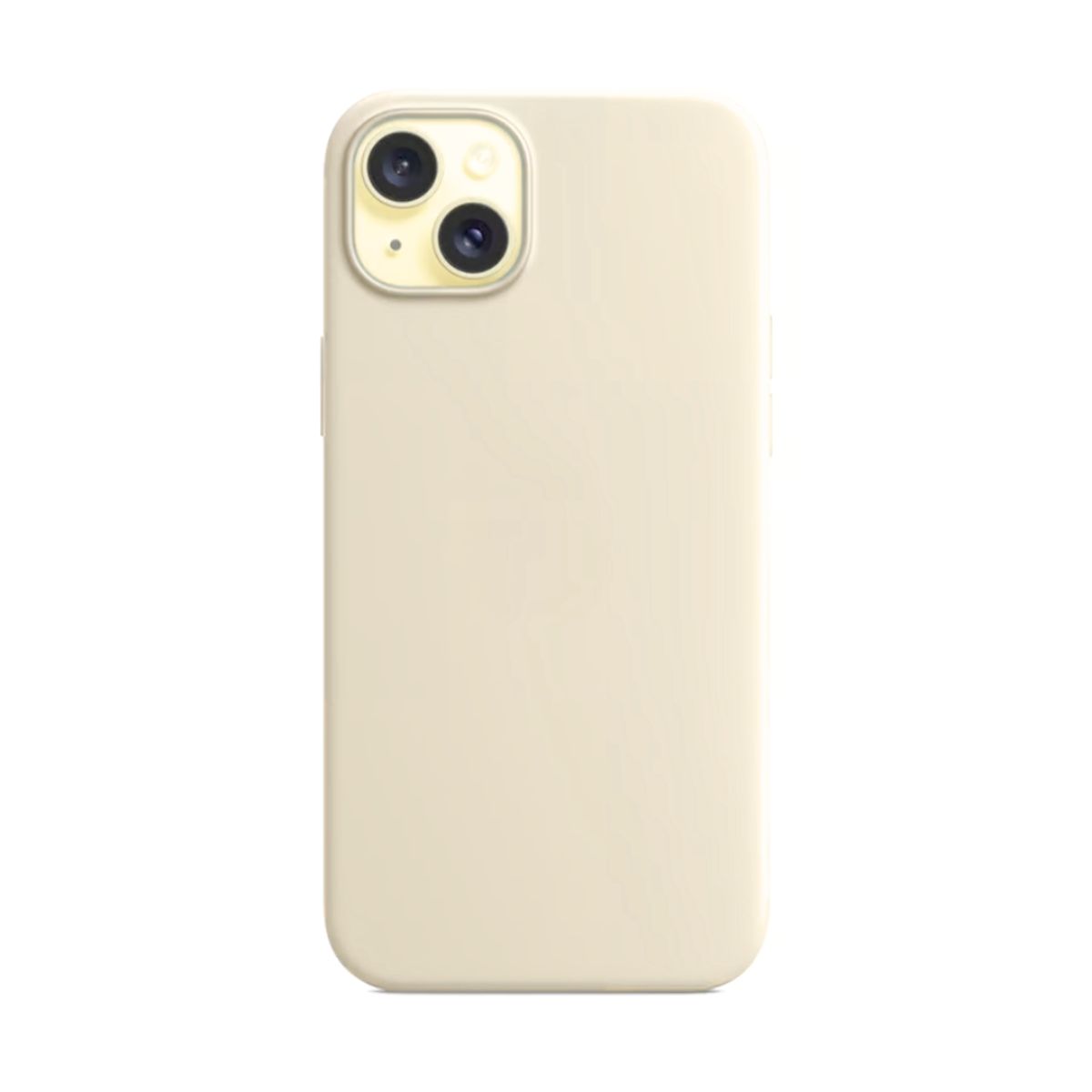 GENERICO - Case para Iphone 15 con logo protector de silicona color Nude