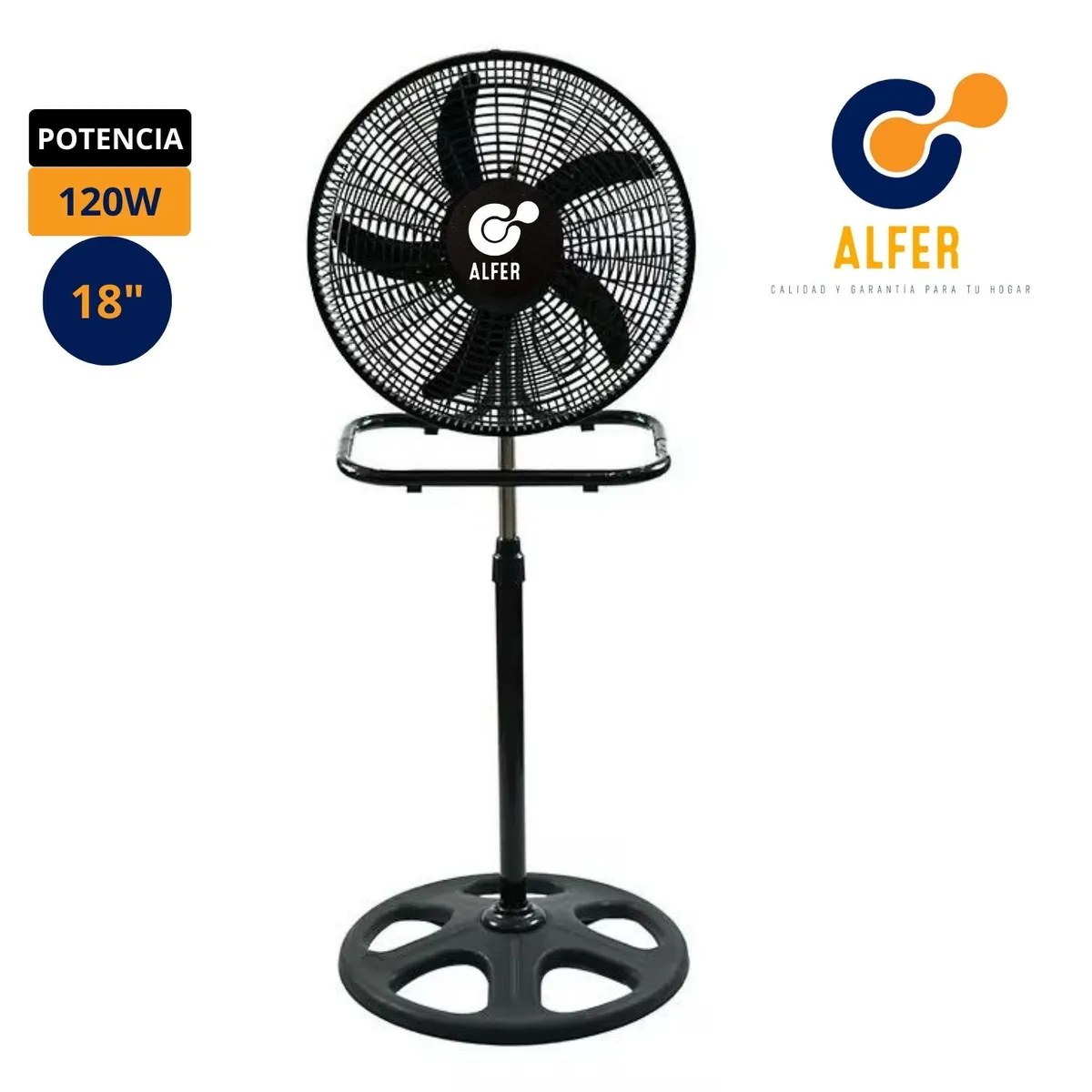 ALFER - Ventilador Alfer 3 en 1 De 18″ 120 Watts Negro