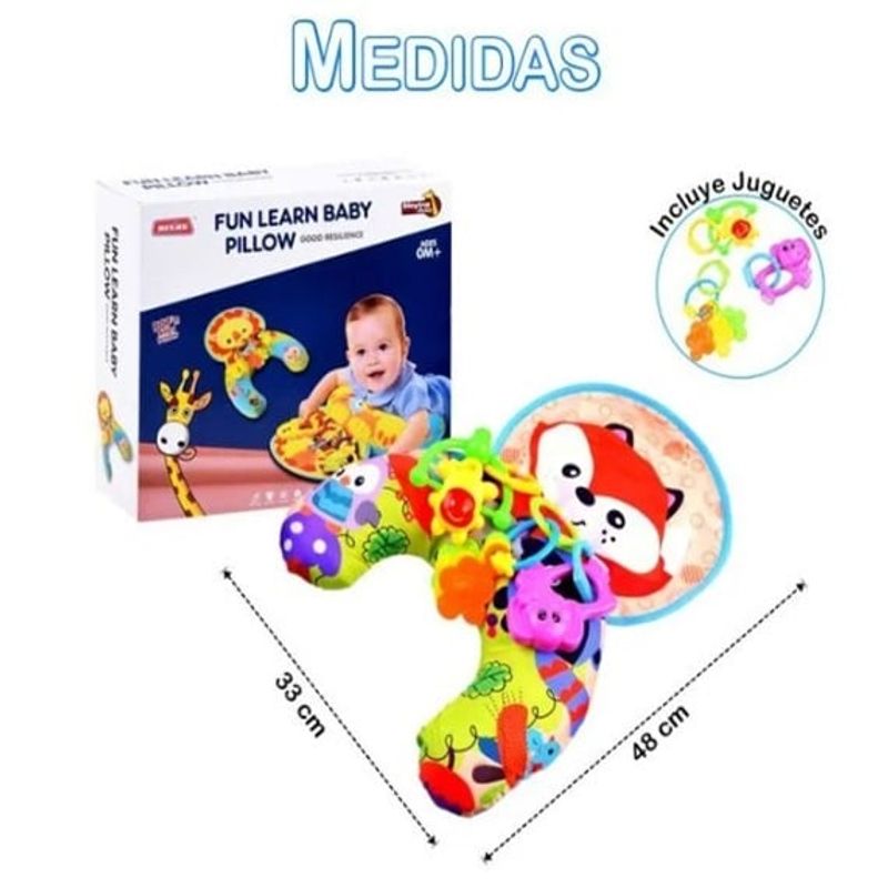 GENERICO - JUGUETE DE ESTIMULACIÓN - COJIN DE JUEGOS PARA BEBÉ