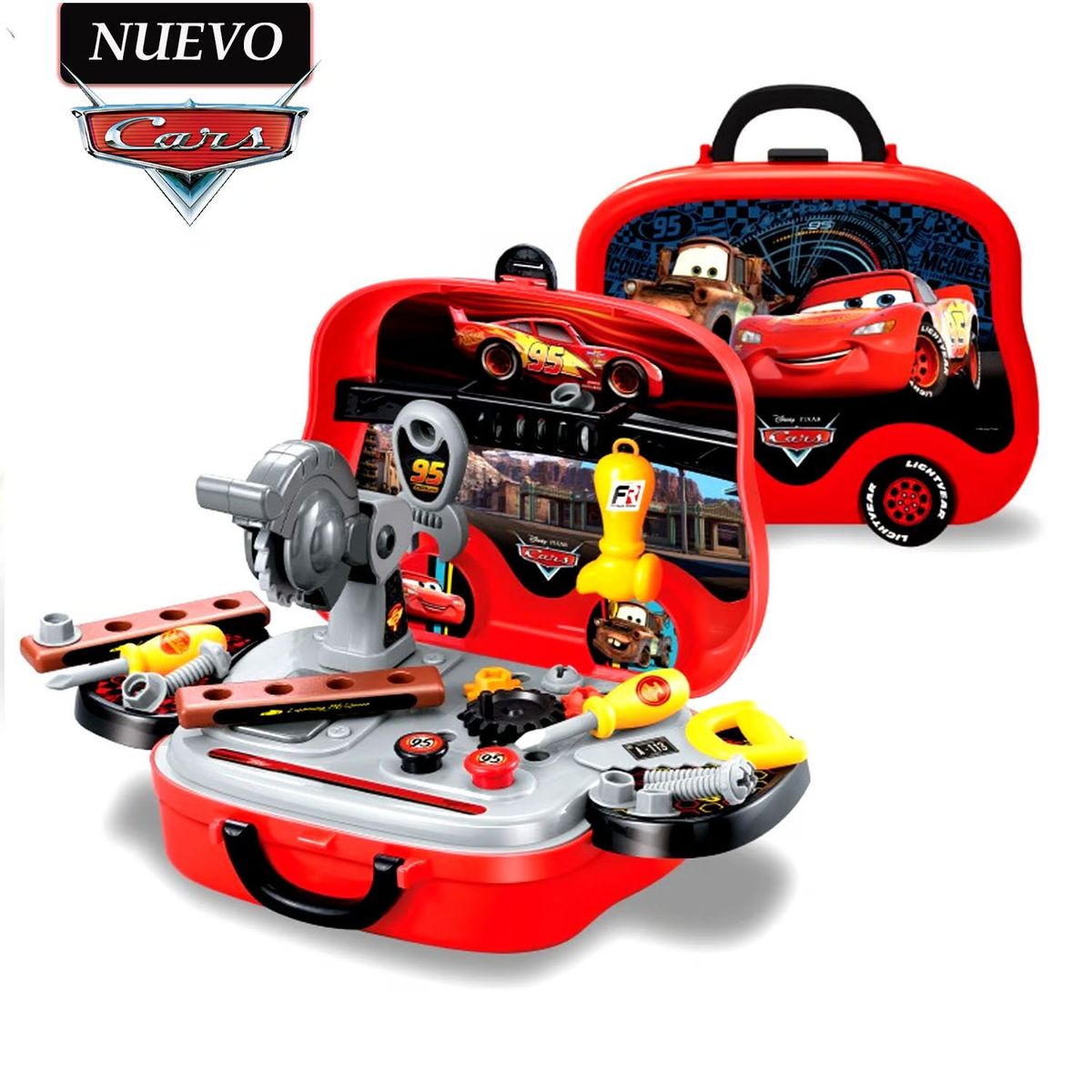 PIXAR - Set de Herramientas y Lonchera de Rayo Macqueen