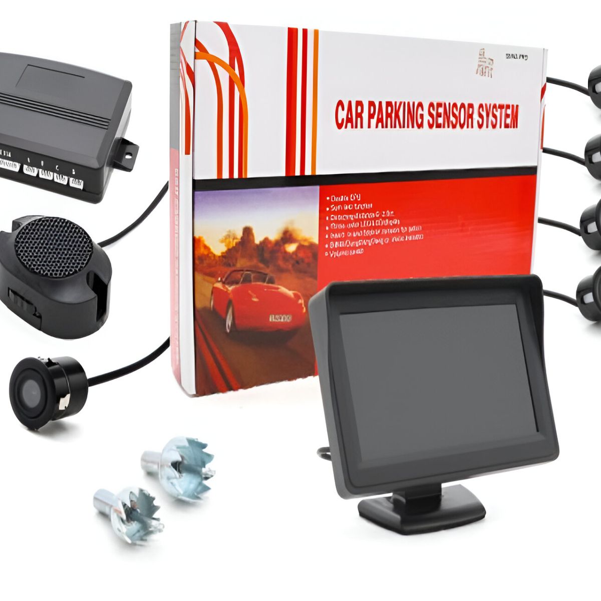 GENERICO - Sensor De Retroceso Con Camara  +Pantalla Led C/ Sonido