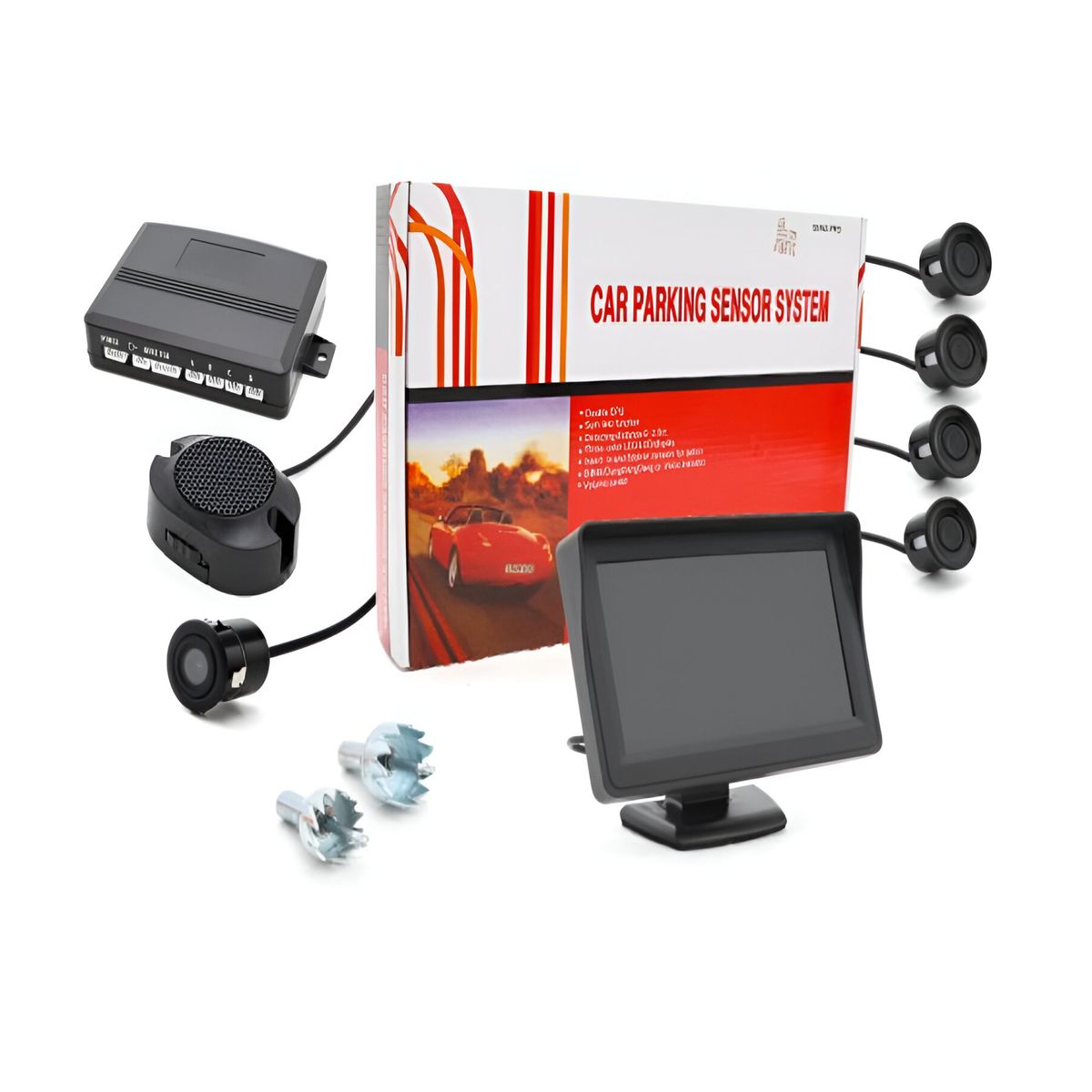 GENERICO - Sensor De Retroceso Con Camara  +Pantalla Led C/ Sonido