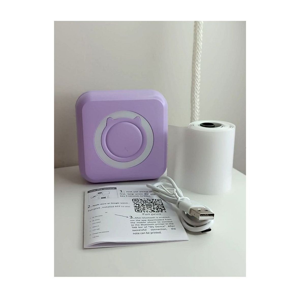 GENERICO - Mini impresora portátil Kawai DYJ-C15 -morado