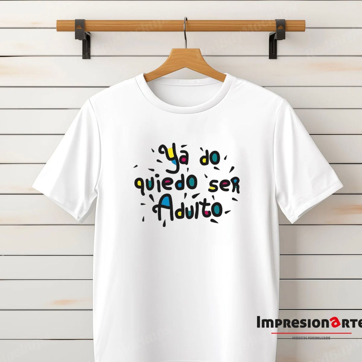 IMPRESIONARTE - Polo Ya do quiero ser adulto 100% algodón manga corta