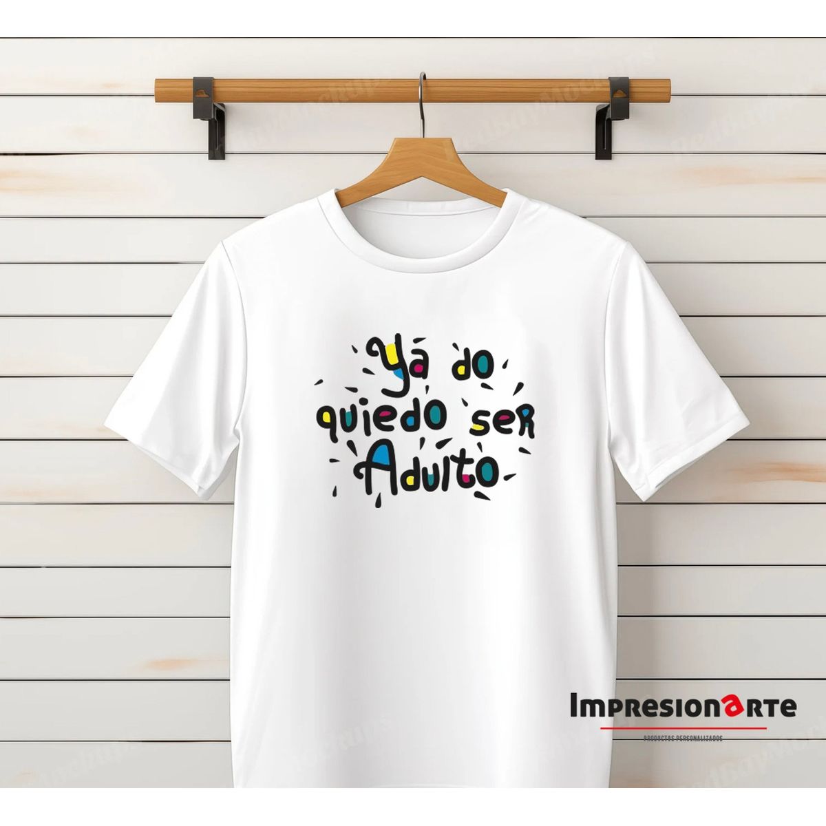 IMPRESIONARTE - Polo Ya do quiero ser adulto 100% algodón manga corta