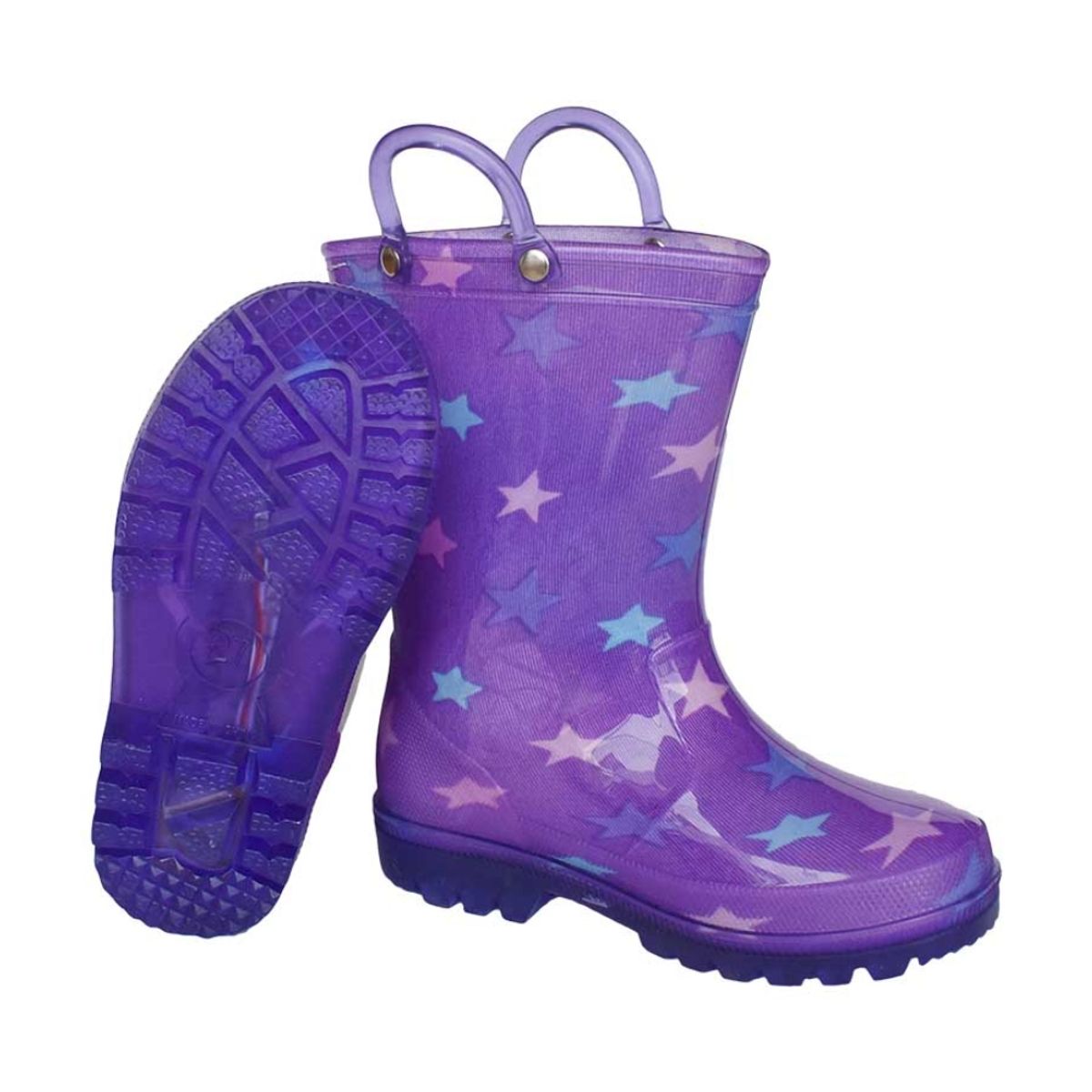 GENERICO - BOTAS DE LLUVIA STAR MORADO