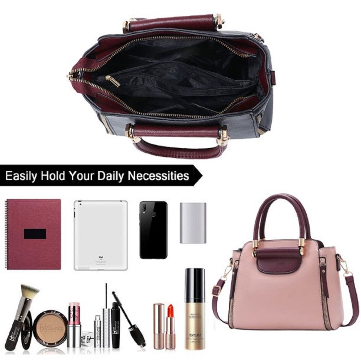 GENERICO - Bolso de mano para mujer de cuero PU P-1PIC-01