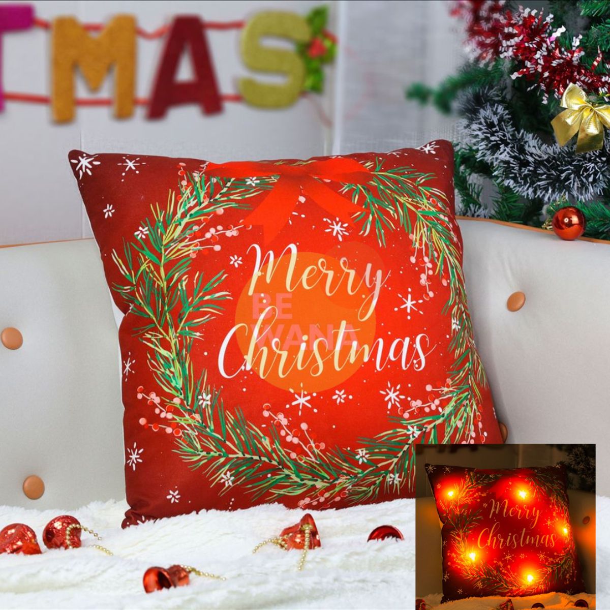 CASATEX - COJIN NAVIDEÑO MERRY CHRISTMAS 45X45CM