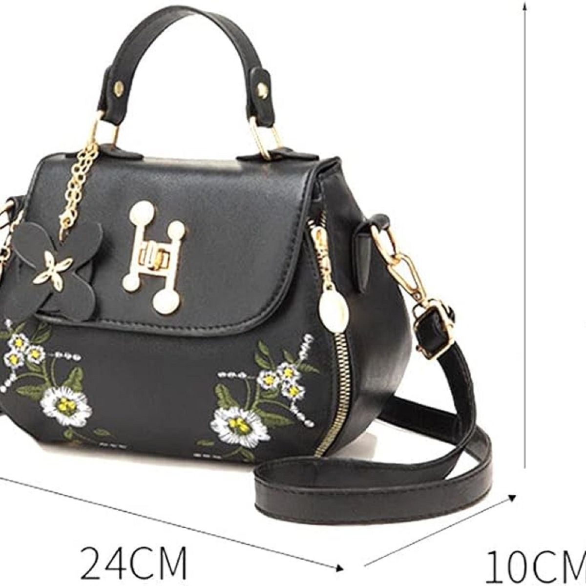 GENERICO - Bolso de mano cflores y patron de pitón para mujer p-1pic-07