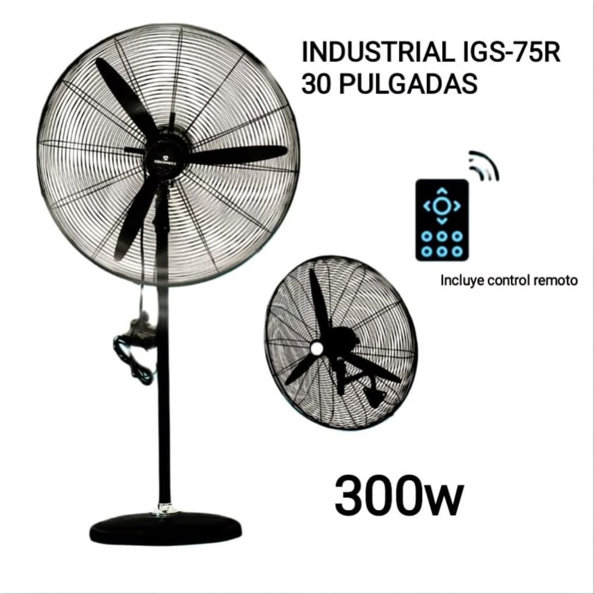 RBC - VENTILADOR INDUSTRIAL 30 PULGADAS 300W CON CONTROL MARCA RBC IGS-75R