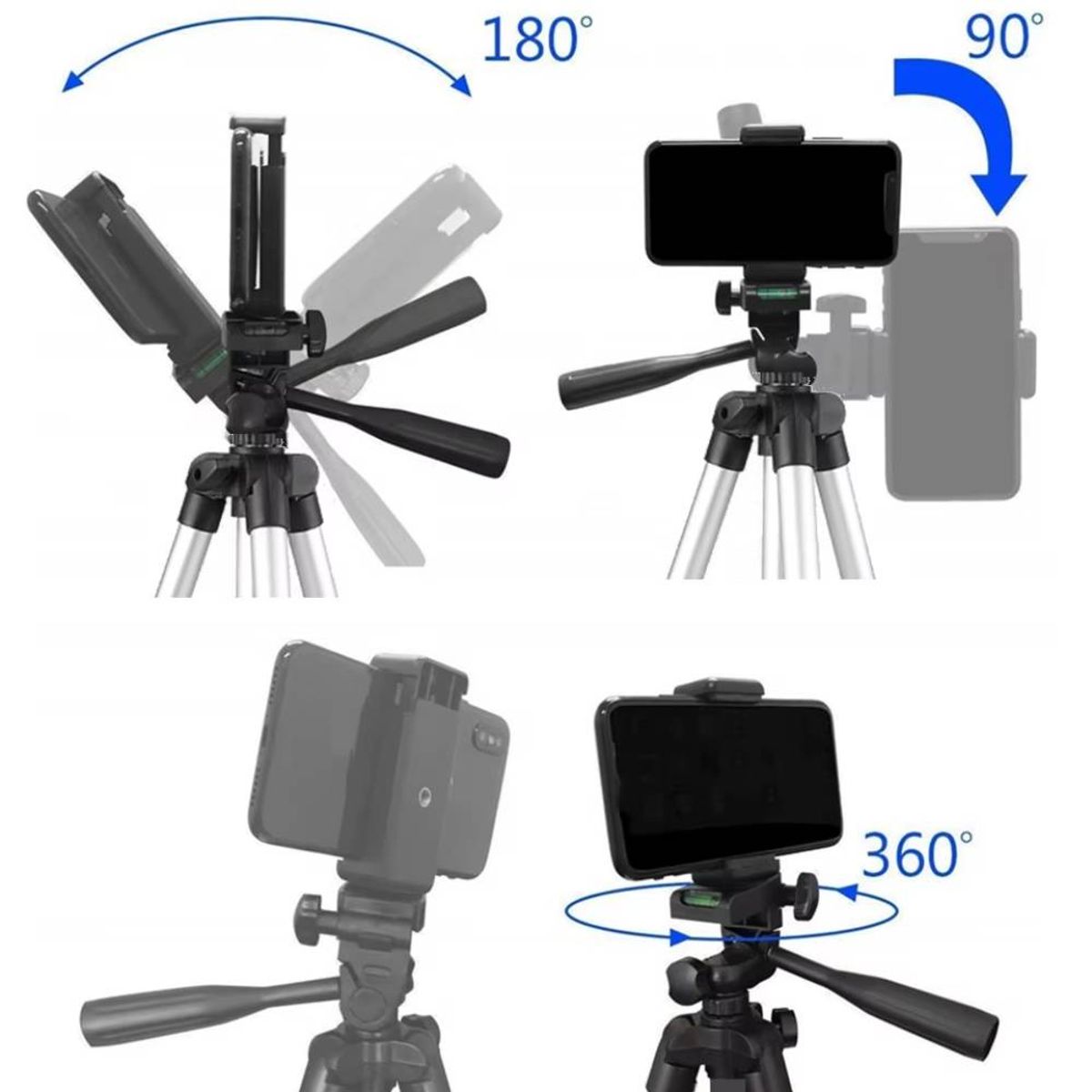 GENERICO - Tripode para Camara Celular 140 cm Profesional Dorado 360°