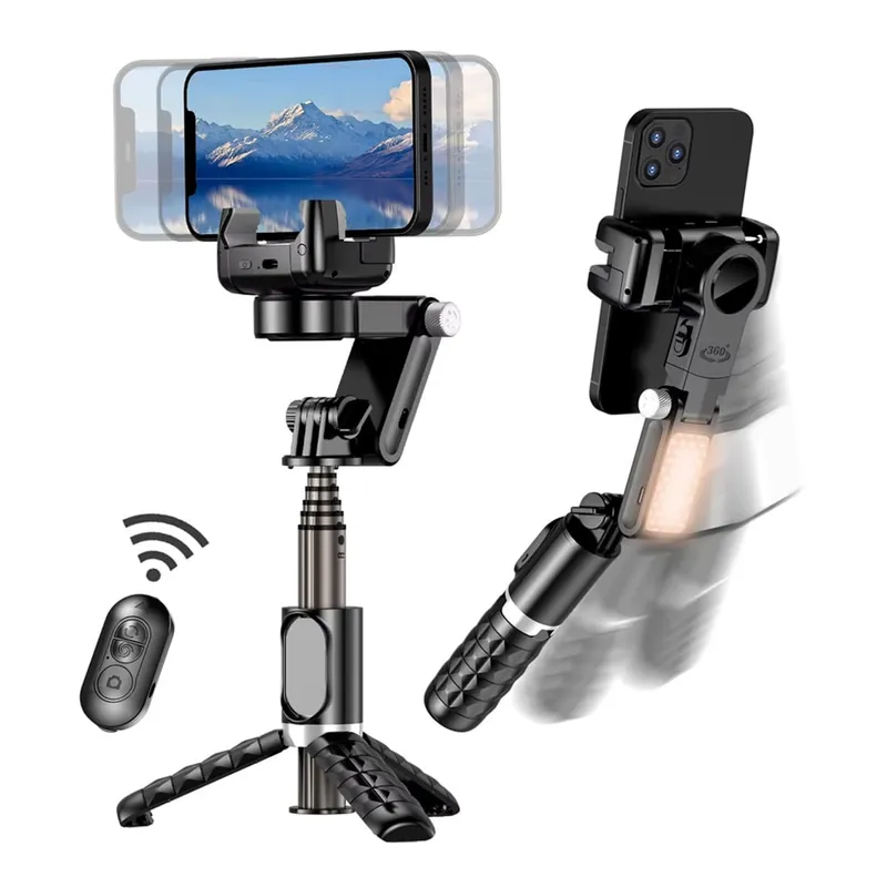 NANOTRON TECHNOLOGIES - Estabilizador Gimbal de Cardán 2 ejes Q18 para celulares – Negro