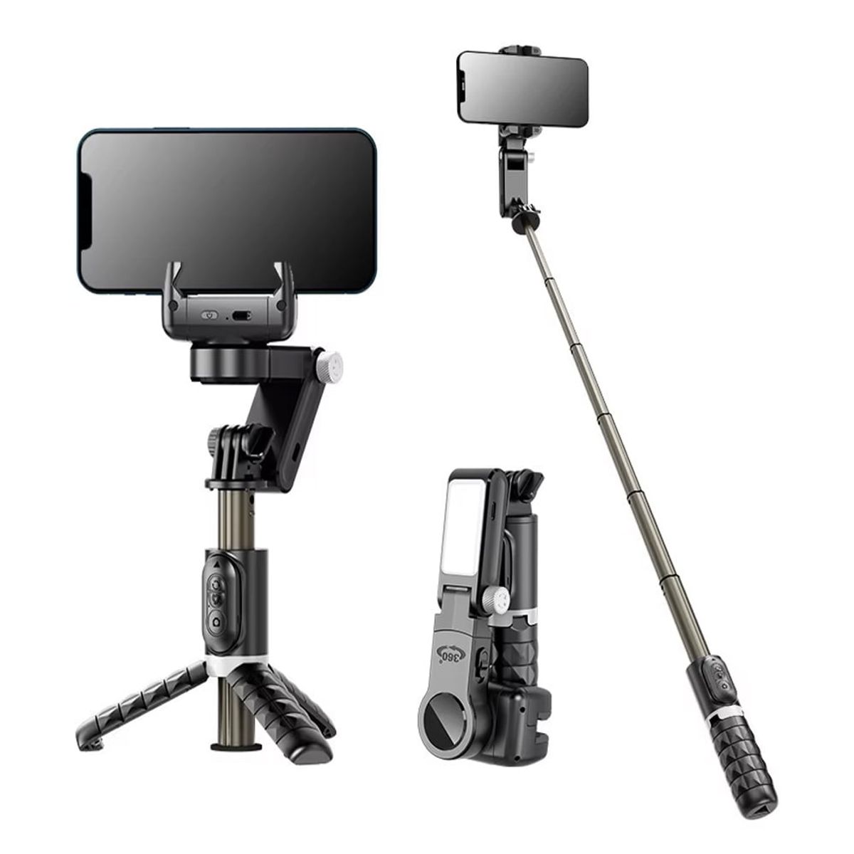 NANOTRON TECHNOLOGIES - Estabilizador Gimbal de Cardán 2 ejes Q18 para celulares – Negro