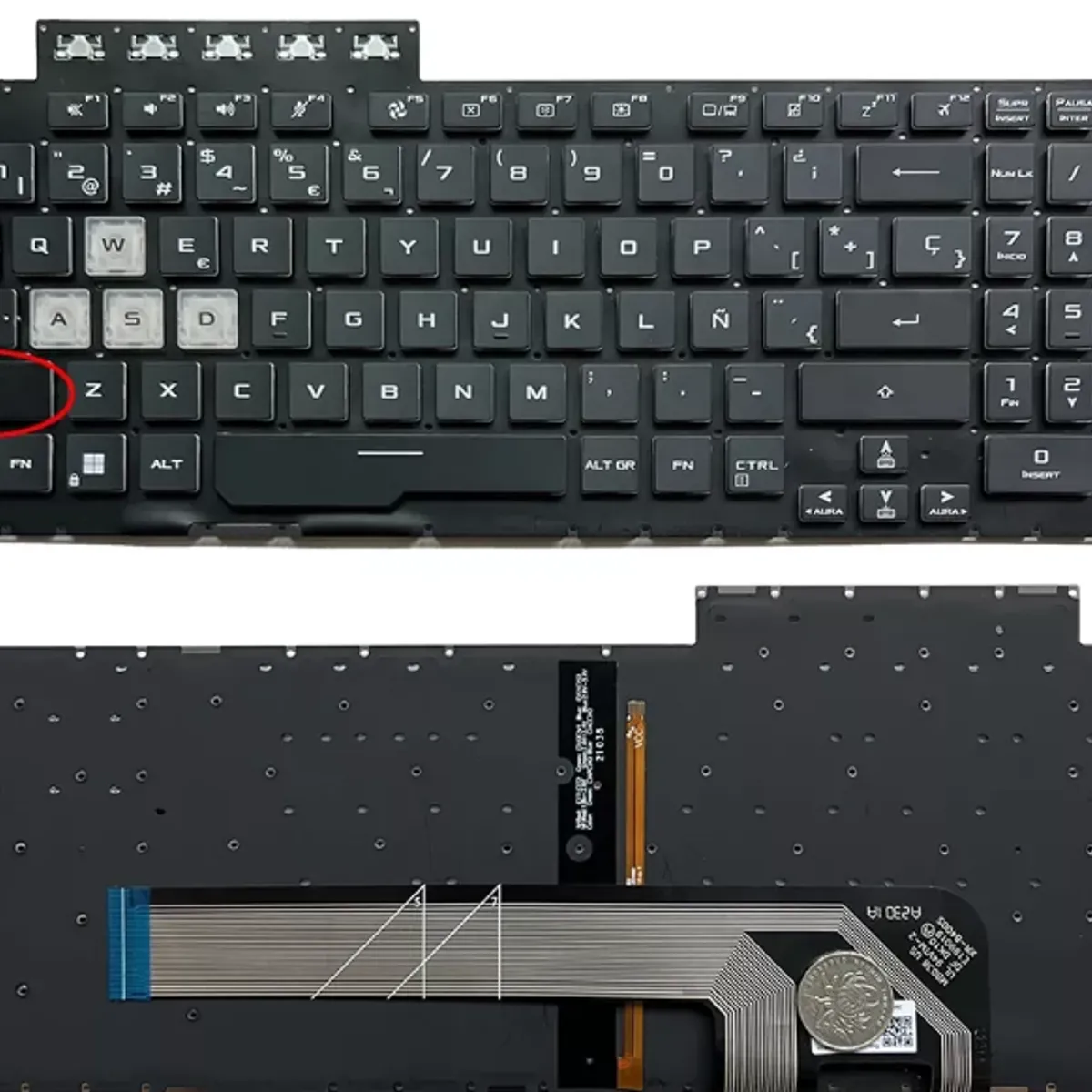 DISEÑO ORIGINAL - Teclado Asus Tuf Gaming F15 Fa506 Fx506 Fx706 Fa706 Rgb