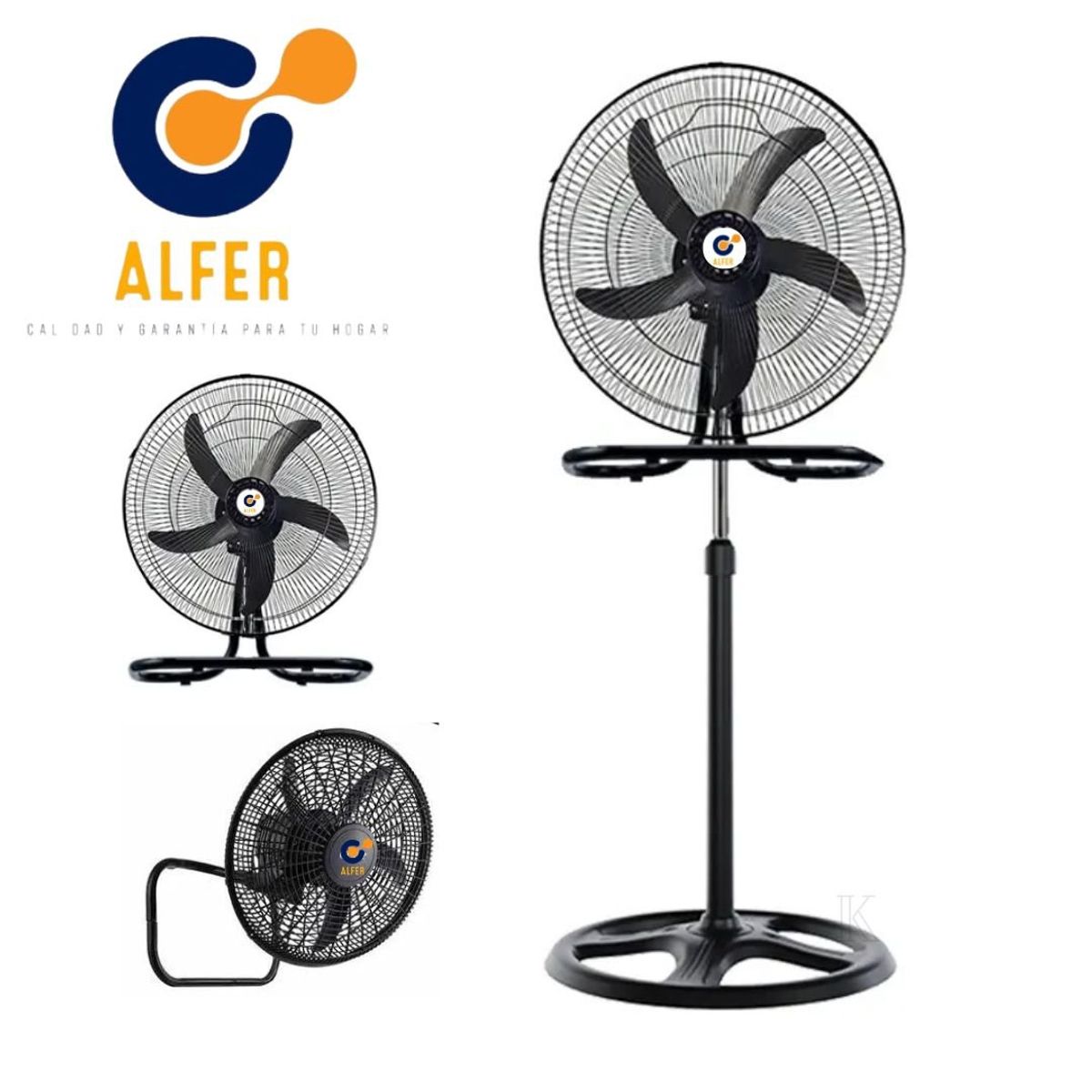 ALFER - Ventilador 3 en 1 De 18″ y 120 Watts Negro Alfer