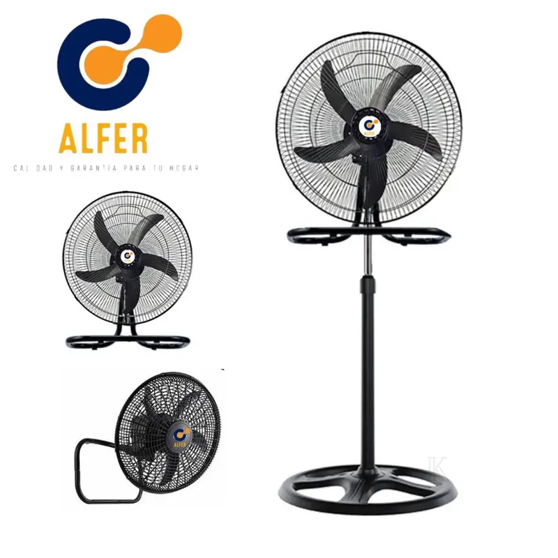 ALFER - Ventilador 3 en 1 De 18″ y 120 Watts Negro Alfer