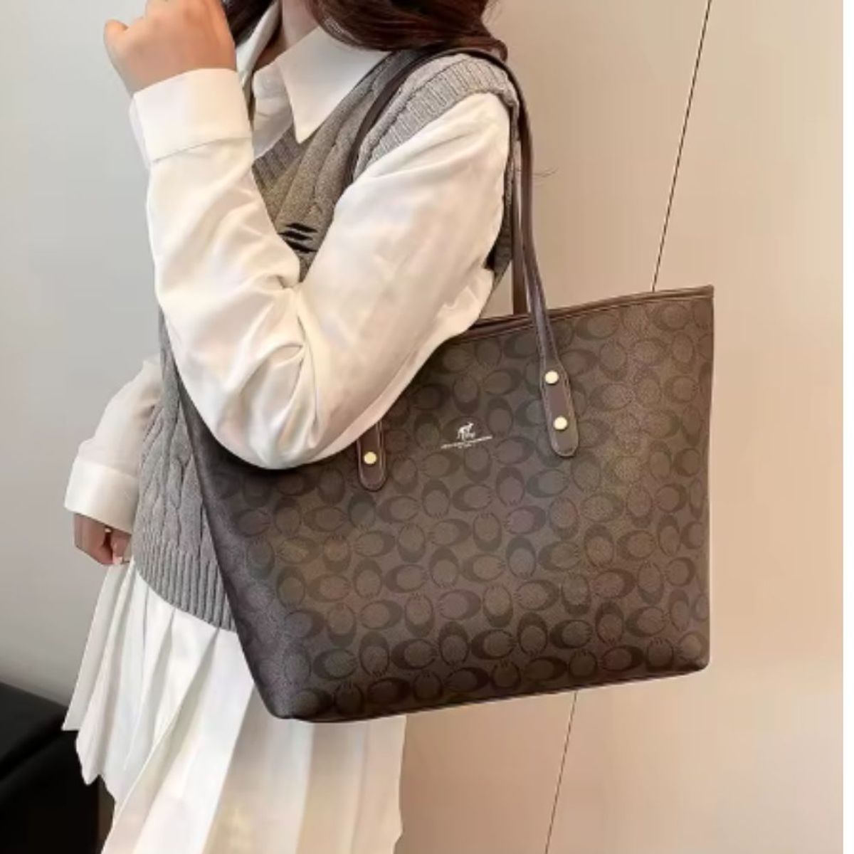 GENERICO - Bolso Britani grande con asas para mujer bandolera de diseño de lujo