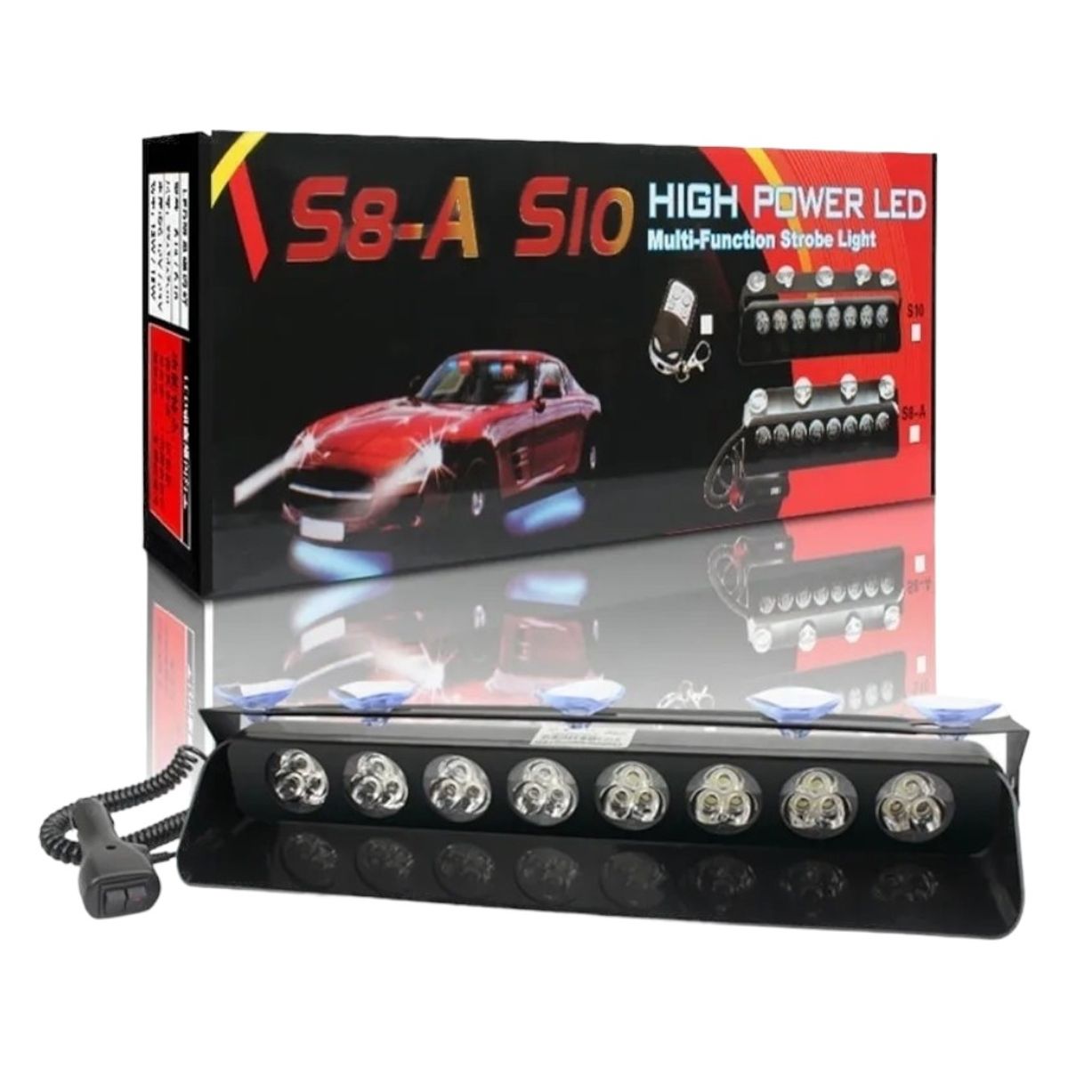 GENERICO - BARRA CIRCULINA  UNIVERSAL LED POLICIAL 24L ROJO AZUL