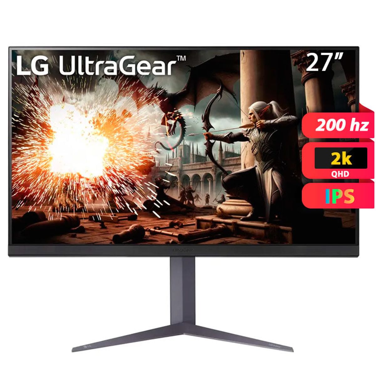 LG - Monitor Gamer Ips LG 27gs75q-b 27 200hz G-sync Freesync 2k