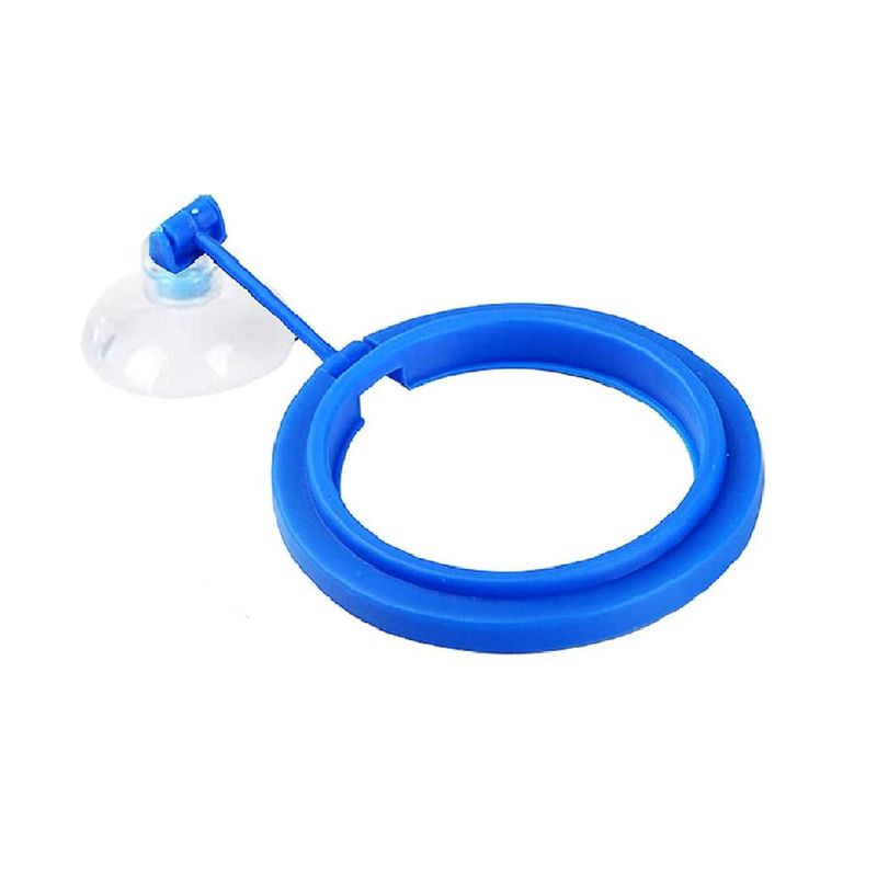 GENERICO - Comedero circular flotante azul para peceras y acuarios